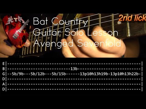 Bat Country Guitar Solo Lesson - Avenged Sevenfold (with tabs)