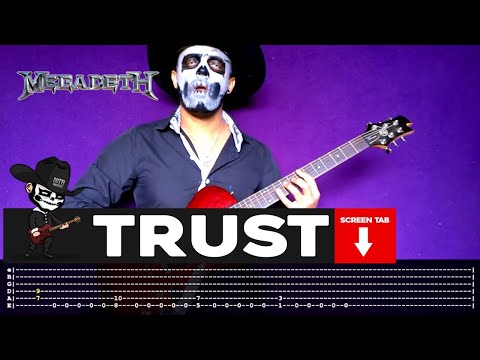 【MEGADETH】[ Trust ] cover by Masuka | LESSON | GUITAR TAB